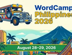 WordCamp Philippines 2026 event banner showing August 28–29 dates