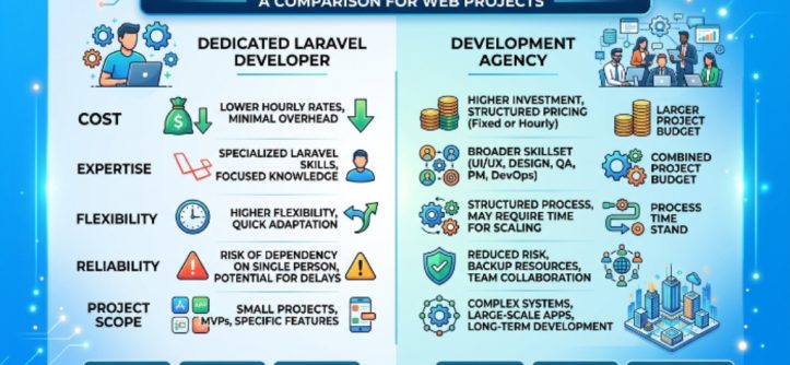 Dedicated Laravel developer vs development agency comparison
