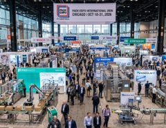PACK EXPO International 2026 show floor at McCormick Place Chicago with packaging machinery displays