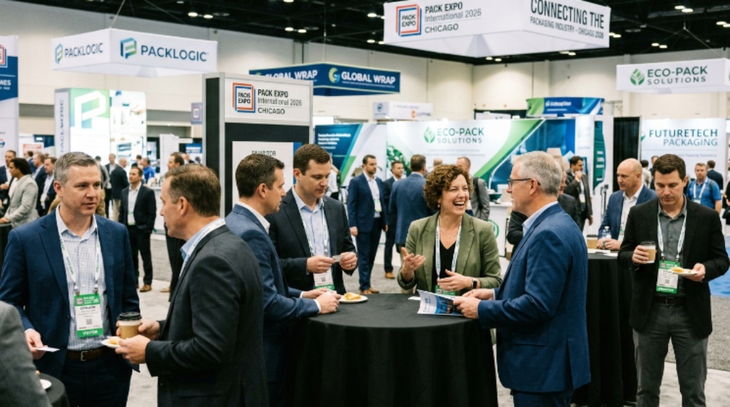 Visitors networking at PACK EXPO International 2026 Chicago packaging trade show